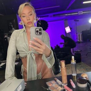 LAINA RAUMA BDAY GLITTER CROP TOP // SPARKLING MINT